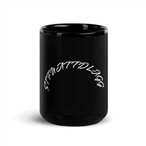 'STFUATTDLAGG' Black Glossy Mug, 11 oz