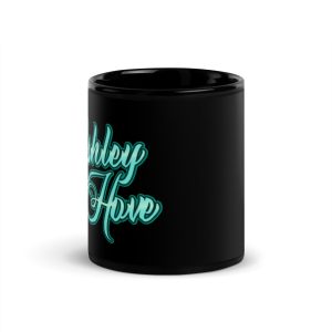 'Ashley Hove' Black Glossy Mug, 11 oz